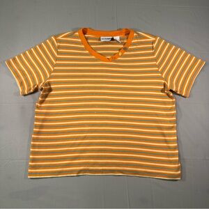 Breckenridge Orange and Yellow Striped Tee